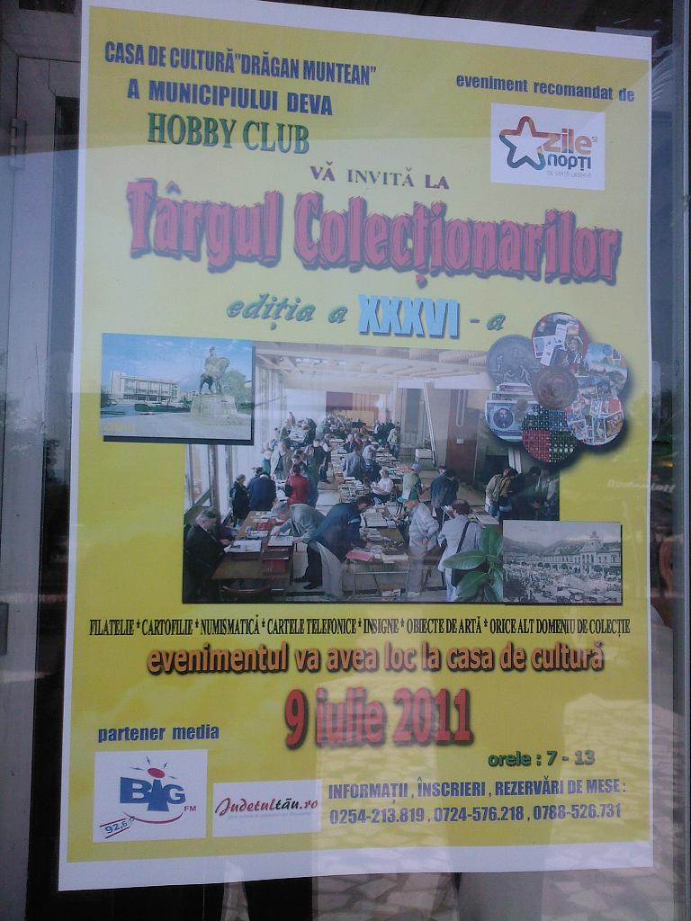 Anuntul de organizare a targului.
