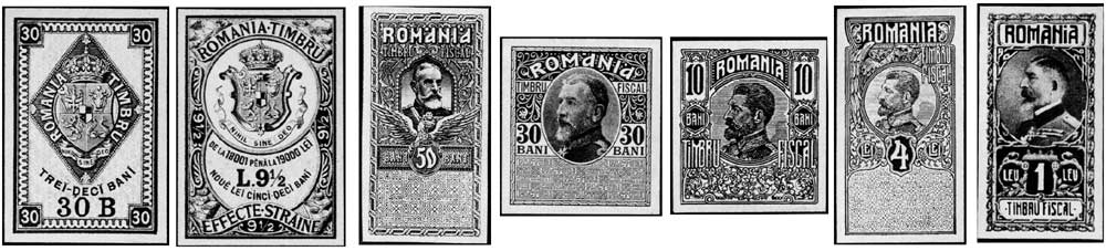 Emisiunile de timbre fiscale 1875-1930