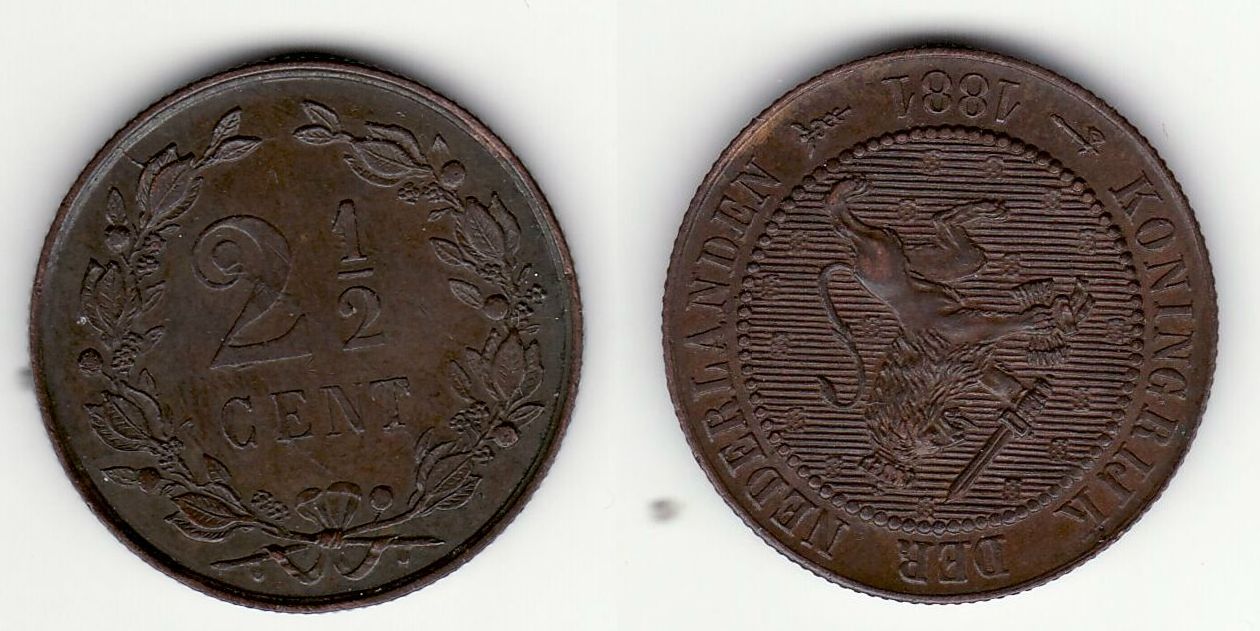 1881 - 2.5 ct - Nederlanden - 15 USD