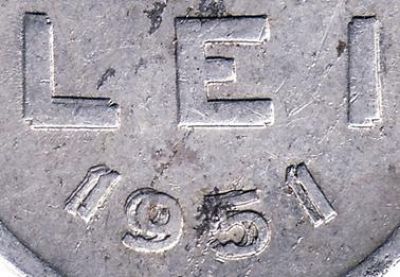 2 Lei 1951 - Tripla batere