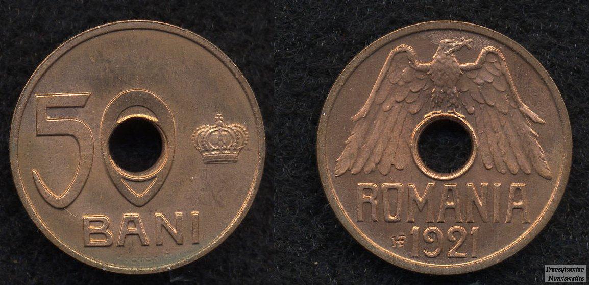 1921 - 50 Bani HF eseu cupru