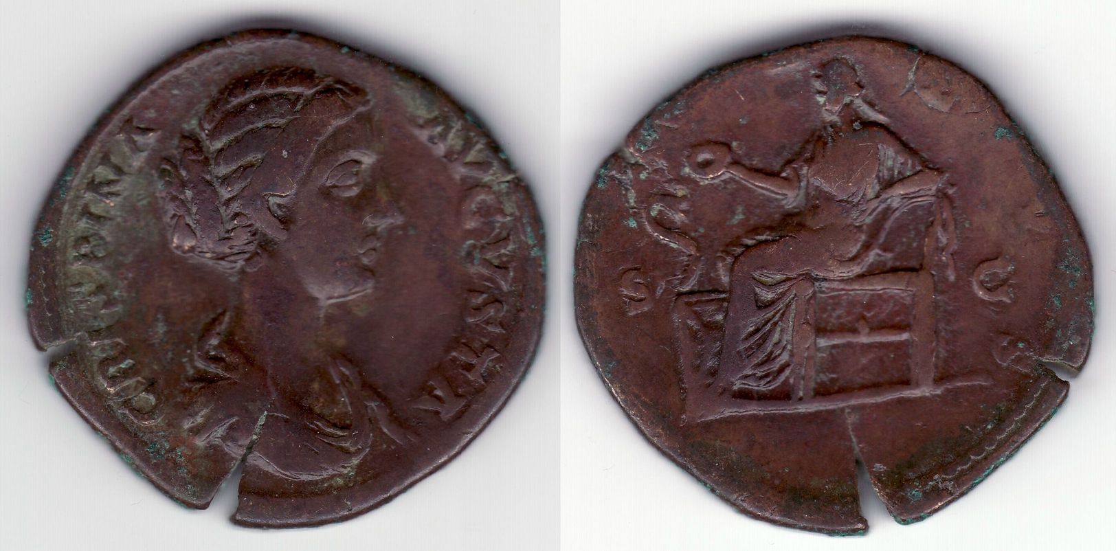 Crispina Augusta - sestert -23.81gr 30.8x32.5mm