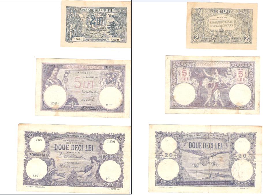 2lei 1920 + 5lei 1928 + 20lei 1929 20 + 45 + 90.JPG