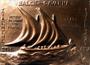 21.In timp de soare si de furtuna - leali si prieteni placheta modelata de principesa Ileana 13 sept 1927 Balcic Cavarna.png