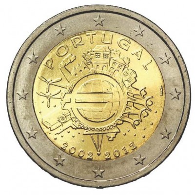 PORTUGAL 2 Euro 10 ANS DES PIÈCES ET BILLETS EN EUROS 2012 Lisbonne feu_1037376 Euros.jpg