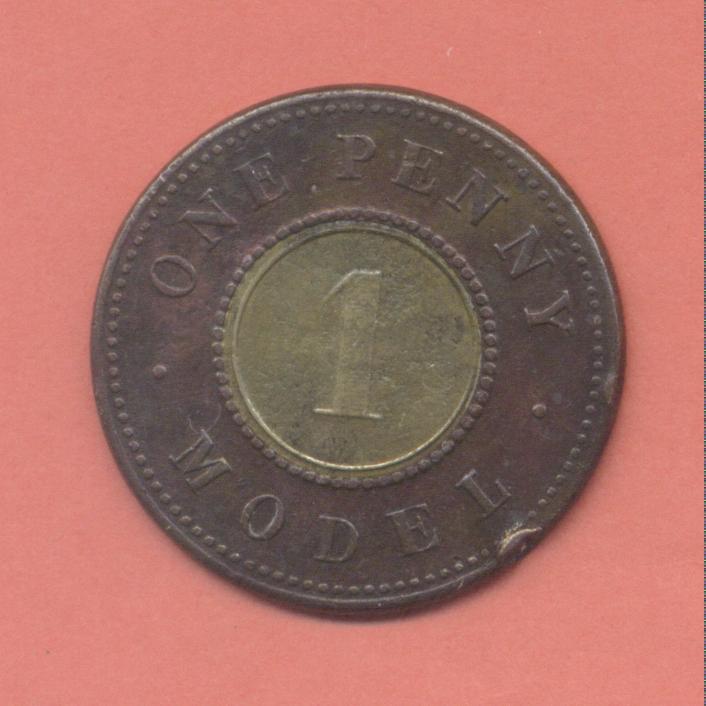 Posibila Proba monetara - 1 penny (Victoria head 1848) - stema